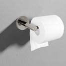 Euro Pin Lever Stainless Steel Round Brushed Nickel Toilet Paper Roll Holder Wall Mounted - NZHomeware