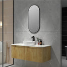 Amos 1210X460X430mm Plywood Light Oak Fluted Curve Vanity With Flat Top - NZHomeware