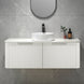 Amos 1210X460X430mm Plywood Matte White Fluted Curve Vanity With Flat Top - NZHomeware