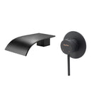 Aquatica All Pressures Circo Shower With Waterfall Wall Spout Matte BlackSet - NZHomeware