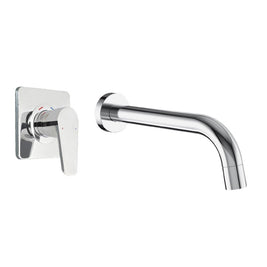 Aquatica All Pressures Saluto Shower Mixer With Round Bath Spout Chrome Set - NZHomeware