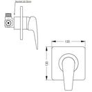 Aquatica All Pressures Saluto Shower Mixer With Round Bath Spout Chrome Set - NZHomeware