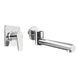 Aquatica All Pressures Saluto Shower Mixer With Round Swivel Bath Spout Chrome Set - NZHomeware
