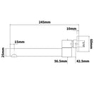 Aquatica All Pressures Saluto Shower Mixer With Round Swivel Bath Spout Chrome Set - NZHomeware
