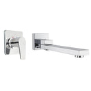 Aquatica All Pressures Saluto Shower Mixer With Square Swivel Bath Spout Chrome Set - NZHomeware