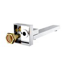 Aquatica All Pressures Saluto Shower Mixer With Square Swivel Bath Spout Chrome Set - NZHomeware
