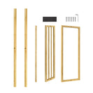 Bamboo Towel Bar Holder Rack 2 Tiers Freestanding Drying Storage - NZHomeware