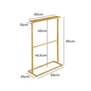 Bamboo Towel Bar Holder Rack 2 Tiers Freestanding Drying Storage - NZHomeware