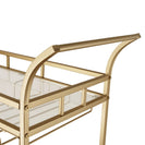 Bar Trolley with Glass Shelves Rolling Wine and Service Trolley With Wine Rack And Glass Holder Modern Home Bar Storage Trolley Suitable for Kitchen and Restaurant - NZHomeware