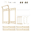 Bar Trolley with Glass Shelves Rolling Wine and Service Trolley With Wine Rack And Glass Holder Modern Home Bar Storage Trolley Suitable for Kitchen and Restaurant - NZHomeware