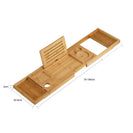 Bath Tub Rack Caddy Tray Wine Glass Book Phone Holder Expandable Bamboo - NZHomeware