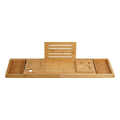 Bath Tub Rack Caddy Tray Wine Glass Book Phone Holder Expandable Bamboo - NZHomeware