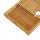 Bath Tub Rack Caddy Tray Wine Glass Book Phone Holder Expandable Bamboo - NZHomeware