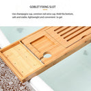 Bath Tub Rack Caddy Tray Wine Glass Book Phone Holder Expandable Bamboo - NZHomeware