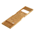 Bath Tub Rack Caddy Tray Wine Glass Book Phone Holder Expandable Bamboo - NZHomeware