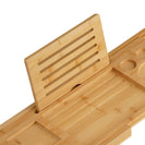 Bath Tub Rack Caddy Tray Wine Glass Book Phone Holder Expandable Bamboo - NZHomeware