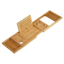 Bath Tub Rack Caddy Tray Wine Glass Book Phone Holder Expandable Bamboo - NZHomeware