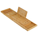Bath Tub Rack Caddy Tray Wine Glass Book Phone Holder Expandable Bamboo - NZHomeware