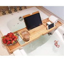 Bath Tub Rack Caddy Tray Wine Glass Book Phone Holder Expandable Bamboo - NZHomeware