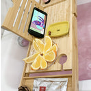 Bath Tub Rack Caddy Tray Wine Glass Book Phone Holder Expandable Bamboo - NZHomeware