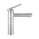 Bathroom Brushed Nickel Basin Mixer Tap Swivel Nozzle Faucet Stainless Steel - NZHomeware