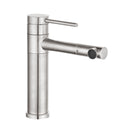 Bathroom Brushed Nickel Basin Mixer Tap Swivel Nozzle Faucet Stainless Steel - NZHomeware