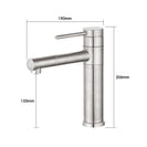 Bathroom Brushed Nickel Basin Mixer Tap Swivel Nozzle Faucet Stainless Steel - NZHomeware