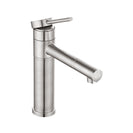 Bathroom Brushed Nickel Basin Mixer Tap Swivel Nozzle Faucet Stainless Steel - NZHomeware