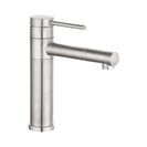 Bathroom Brushed Nickel Basin Mixer Tap Swivel Nozzle Faucet Stainless Steel - NZHomeware