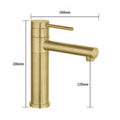 Bathroom Brushed Yellow Gold Basin Mixer Tap Swivel Nozzle Faucet Stainless Steel - NZHomeware