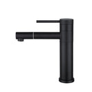 Bathroom Matte Black Basin Mixer Tap Swivel Nozzle Faucet Stainless Steel - NZHomeware