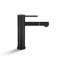 Bathroom Matte Black Basin Mixer Tap Swivel Nozzle Faucet Stainless Steel - NZHomeware