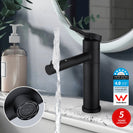 Bathroom Matte Black Basin Mixer Tap Swivel Nozzle Faucet Stainless Steel - NZHomeware