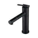 Bathroom Matte Black Basin Mixer Tap Swivel Nozzle Faucet Stainless Steel - NZHomeware