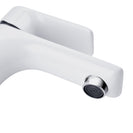 Bathroom White & Chrome Basin Mixer Solid Brass Vanity Tap - NZHomeware