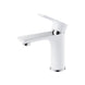 Bathroom White & Chrome Basin Mixer Solid Brass Vanity Tap - NZHomeware