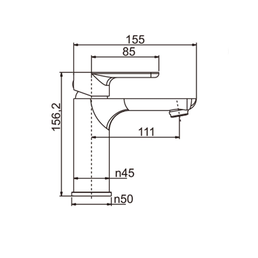 Chrome Basin Mixer Tap size guide 1