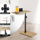 Bathtub Side Table Height - Adjustable 43–76 cm C - Shaped Bamboo Tray 360° Rotatable - NZHomeware