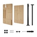 Bathtub Side Table Height - Adjustable 43–76 cm C - Shaped Bamboo Tray 360° Rotatable - NZHomeware