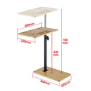 Bathtub Side Table Height - Adjustable 43–76 cm C - Shaped Bamboo Tray 360° Rotatable - NZHomeware