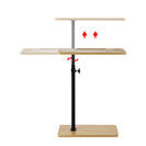 Bathtub Side Table Height - Adjustable 43–76 cm C - Shaped Bamboo Tray 360° Rotatable - NZHomeware