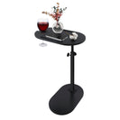 Bathtub Tray Table Adjustable Bath Side Table Wine Glass Sofa Side End Table Black - NZHomeware