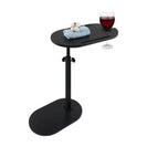 Bathtub Tray Table Adjustable Bath Side Table Wine Glass Sofa Side End Table Black - NZHomeware