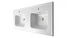 1200mm Double Bowl Ceramic Vanity Top Only with Overflow - NZHomeware