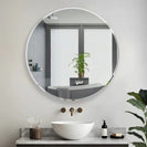 900mm Frameless Round Bathroom Wall Plain Mirror - NZHomeware