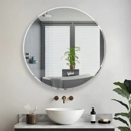 900mm Frameless Round Bathroom Wall Plain Mirror - NZHomeware