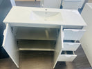 HERITAGE 1200MM Plywood Fluted Floor Standing Vanity - Matte White - NZHomeware