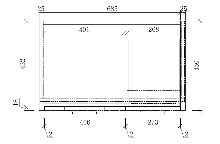 HERITAGE 750mm Plywood Matte White Floor Standing Vanity – 1 Door, 3 Drawers, Soft Close size guide 3