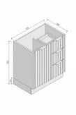 HERITAGE 750mm Plywood Matte White Floor Standing Vanity – 1 Door, 3 Drawers, Soft Close - NZHomeware