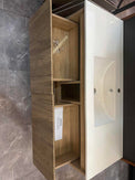 FLORAN-1 1200MM Plywood Fluted Floor Standing Vanity - Light Oak Double Bowl